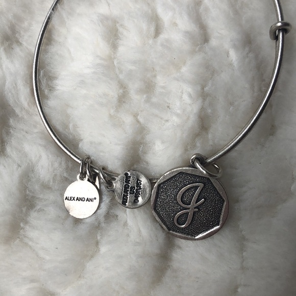Alex and Ani Silver “J” Bracelet - Picture 2 of 2